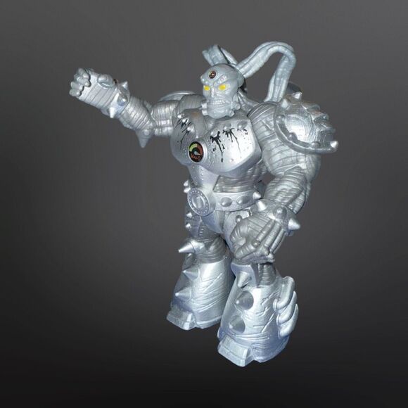 Spin Master Monster Jam Max D Maximus Silver Action Figure Robot 5” B19 - Picture 5 of 5